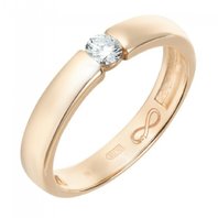 Обручальное кольцо R01-WED-00022-М12977 из красного золота, гладкое