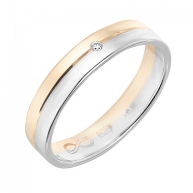 Обручальное кольцо R01-WED-00024-М12978 - Ювелирный бренд Московский ювелирный завод