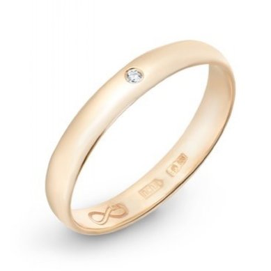 Обручальное кольцо R01-WED-00026-М12979 - Ювелирный бренд Московский ювелирный завод